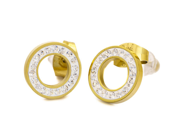 BRUNOshop.cz S4438 Náušnice MINI KROUŽEK GOLD s kamínky
