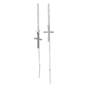 BRUNOshop.cz S4454 Provlékací řetízkové náušnice KŘÍŽEK