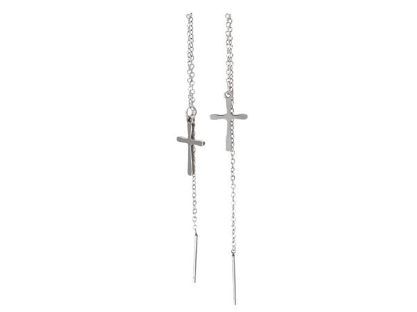 BRUNOshop.cz S4454 Provlékací řetízkové náušnice KŘÍŽEK