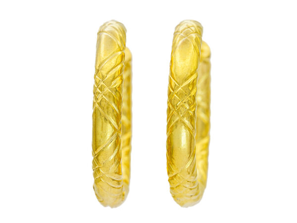 BRUNOshop.cz S4468 Náušnice KROUŽKY CROSS GOLD
