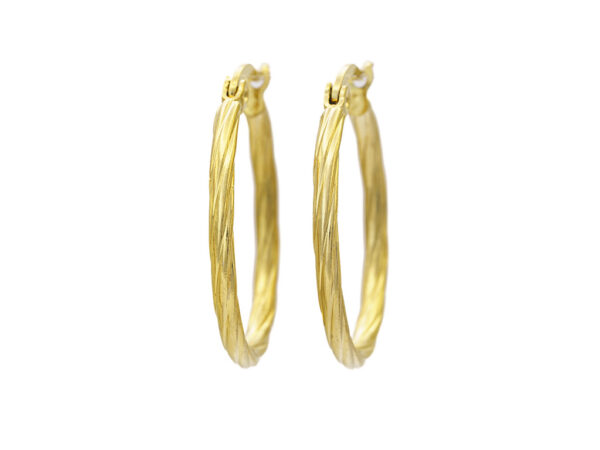 BRUNOshop.cz S4474 Náušnice kroužky STOČENÉ GOLD