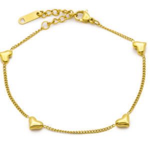 BRUNOshop.cz S4491 Nastavitelný náramek SRDCE GOLD