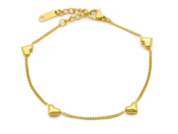 BRUNOshop.cz S4491 Nastavitelný náramek SRDCE GOLD