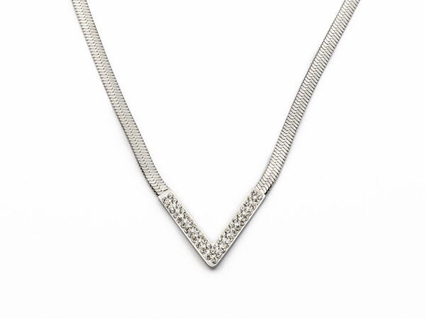 BRUNOshop.cz S4506 Plochý náhrdelník ŠIPKA s kamínky