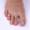 Otevřený stříbrný prsten na nohu Claddagh PRM12193R - Image 2