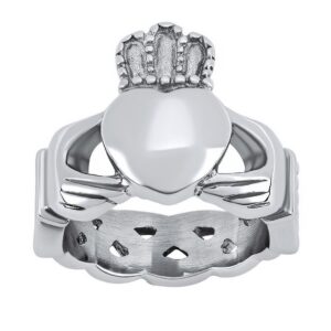Prsten Claddagh z chirurgické oceli - AKCE SSK35