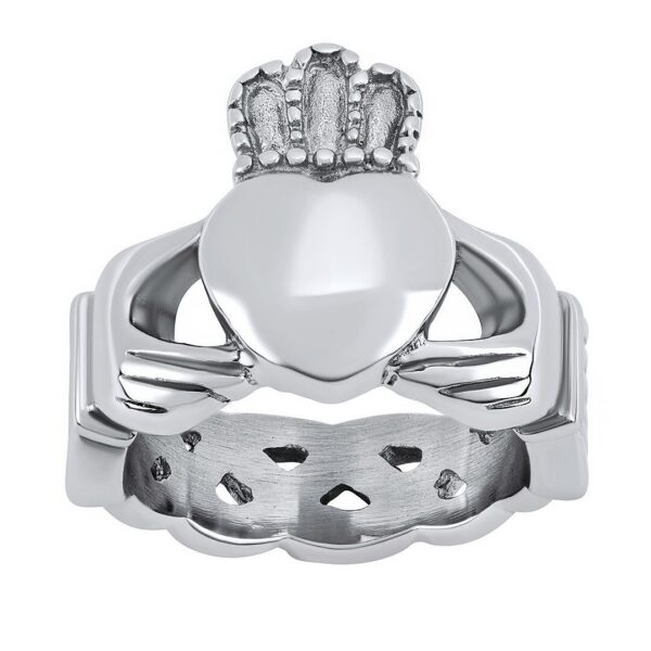 Prsten Claddagh z chirurgické oceli - AKCE SSK35