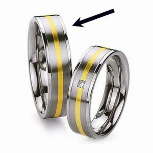Prsten z chirurgické oceli - snubní - pro muže RC2042-M RC2042-M