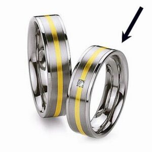Prsten z chirurgické oceli - snubní - pro ženy RC2042-Z RC2042-Z