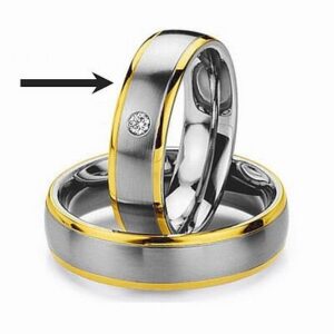 Prsten z chirurgické oceli - snubní - pro ženy RC2044-Z RC2044-Z
