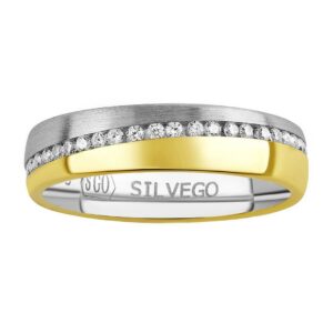 Snubní stříbrný prsten Glowie pozlacený žlutým zlatem s Brilliance Zirconia SHG1089RWGP