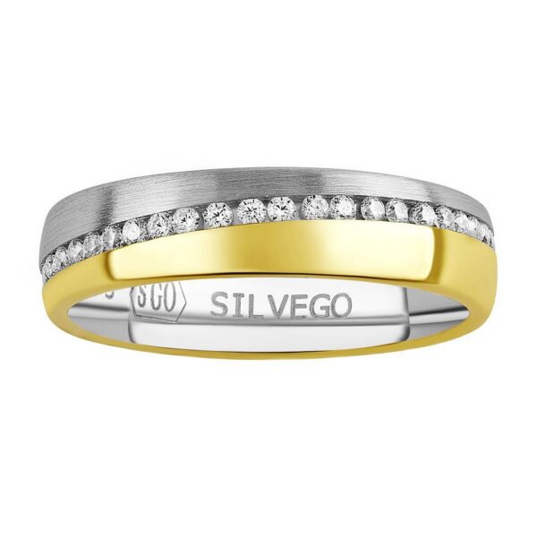 Snubní stříbrný prsten Glowie pozlacený žlutým zlatem s Brilliance Zirconia SHG1089RWGP