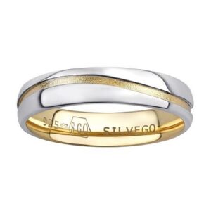 Snubní stříbrný prsten MARIAGE pozlacený žlutým zlatem SHG2050MGPW