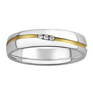 Snubní stříbrný prsten Sunny pozlacený žlutým zlatem s Brilliance Zirconia SHG8709RWGP