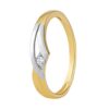 Snubní zlatý prsten Monica s Brilliance Zirconia ze žlutého a bílého 14kt zlata FNNNP117RGYW - Image 2