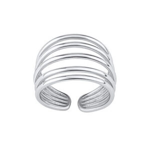 Stříbrný otevřený prsten Anife RMM25122-obvod 51-57 mm