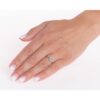 Stříbrný otevřený prsten Lady s pravým modrým topazem a Brilliance Zirconia JJJ1385RTS-obvod 50-60 mm - Image 2