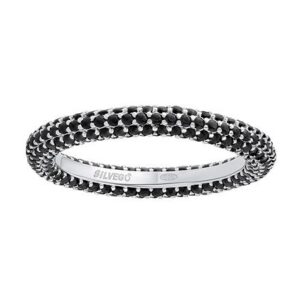 Stříbrný prsten Cleolynd s černými Brilliance Zirconia JJJ1401RB