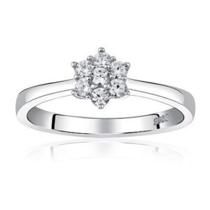 Stříbrný prsten FLORA se Swarovski® Zirconia JJJR2338SW
