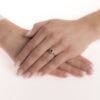 Stříbrný prsten Leana s přírodním granátem a Brilliance Zirconia JSW3007SGR - Image 2