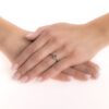 Stříbrný prsten Leana s přírodním vltavínem a Brilliance Zirconia JSW3007SVL - Image 2