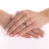 Stříbrný prsten Lina s přírodním granátem a Brilliance Zirconia JSW3001SGR - Image 2