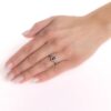 Stříbrný prsten Lina s přírodním granátem a Brilliance Zirconia JSW3001SGR - Image 3