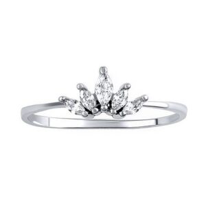 Stříbrný prsten Tiana s Brilliance Zirconia ve tvaru korunky DCC08003R