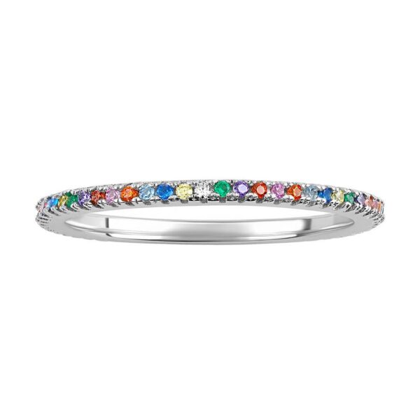 Stříbrný prsten Vally s barevnými Brilliance Zirconia DCC21092R