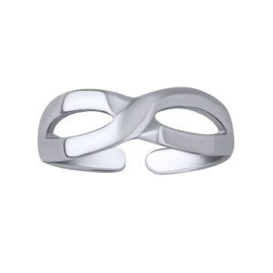 Stříbrný prsten na nohu Infinity Ursula. PRM11662R