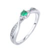 Stříbrný prsten s pravým Smaragdem a Brilliance Zirconia JJJR1100ER - Image 3