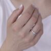 Stříbrný prsten s pravým modrým Topazem a Brilliance Zirconia JJJR1100TS - Image 2