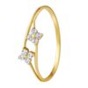 Zlatý prsten Deidra s Brilliance Zirconia ze žlutého 14kt zlata FNNNP229RGY - Image 2