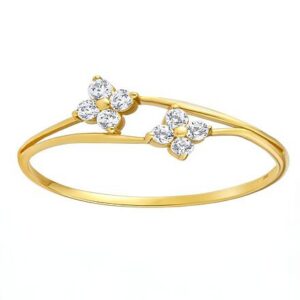 Zlatý prsten Deidra s Brilliance Zirconia ze žlutého 14kt zlata FNNNP229RGY