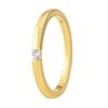 Zlatý prsten Minimalistic s Brilliance Zirconia ze žlutého 14kt zlata FNNNR272RGY - Image 2