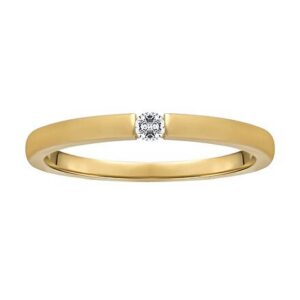 Zlatý prsten Minimalistic s Brilliance Zirconia ze žlutého 14kt zlata FNNNR272RGY
