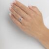 Zlatý zásnubní prsten princezny KATE z bílého zlata s přírodním safírem a diamanty 0,20 ct DNN2809RGWDBS - Image 3