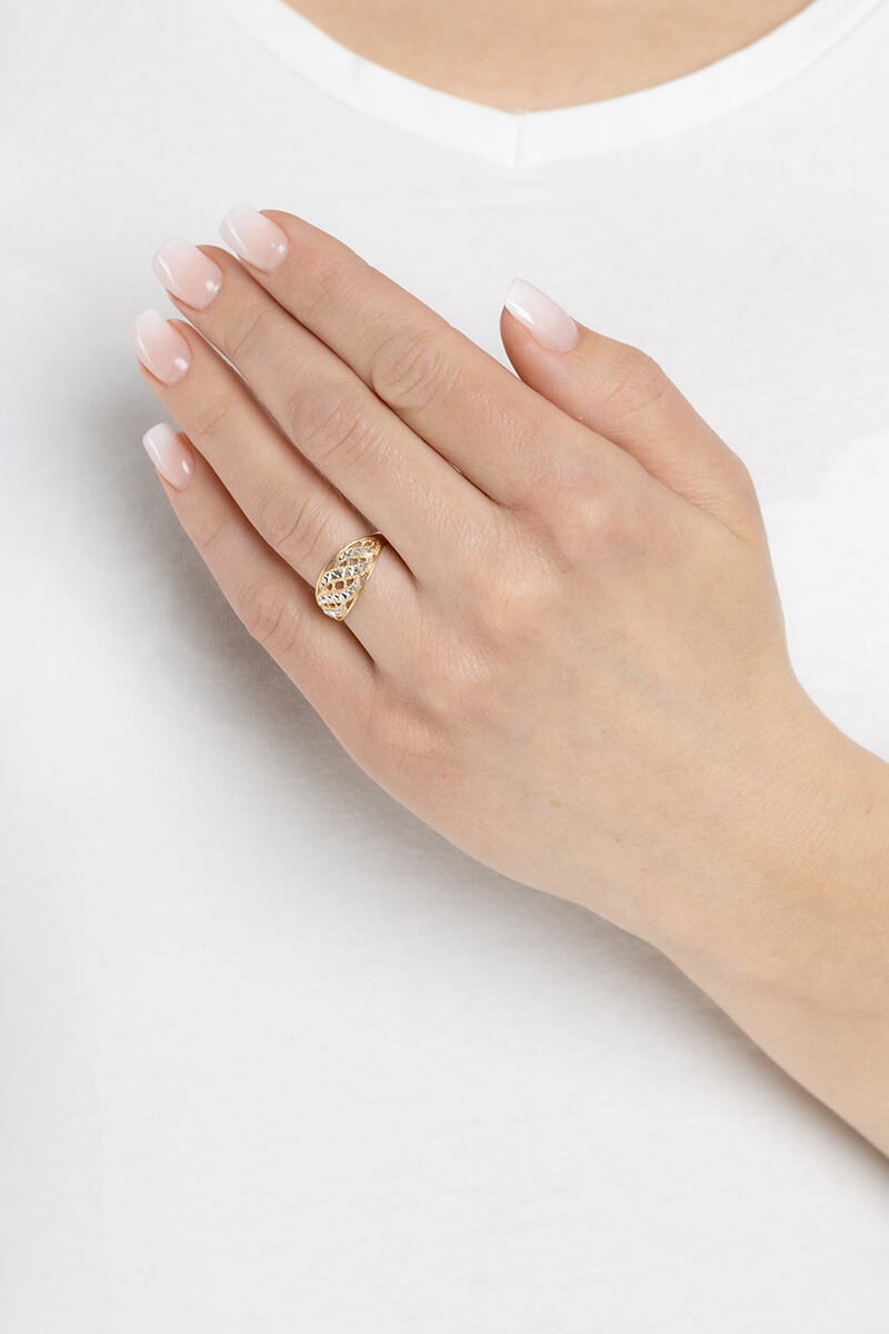 Zlatý prsten Calanthé ze žlutého a bílého zlata FNNNP36RGYW - Obrázek 3