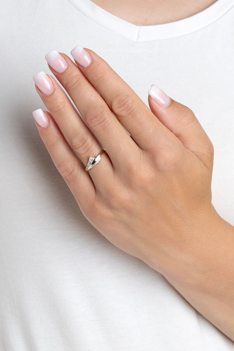 Zlatý prsten Freccia ze žlutého zlata s Brilliance Zirconia FNNNF49RGYW - Obrázek 3