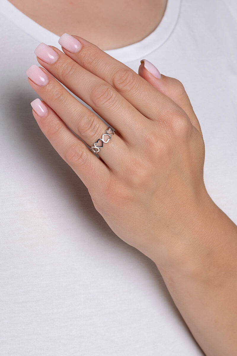 Stříbrný prsten Coradia se srdíčky QR623RS - Obrázek 3