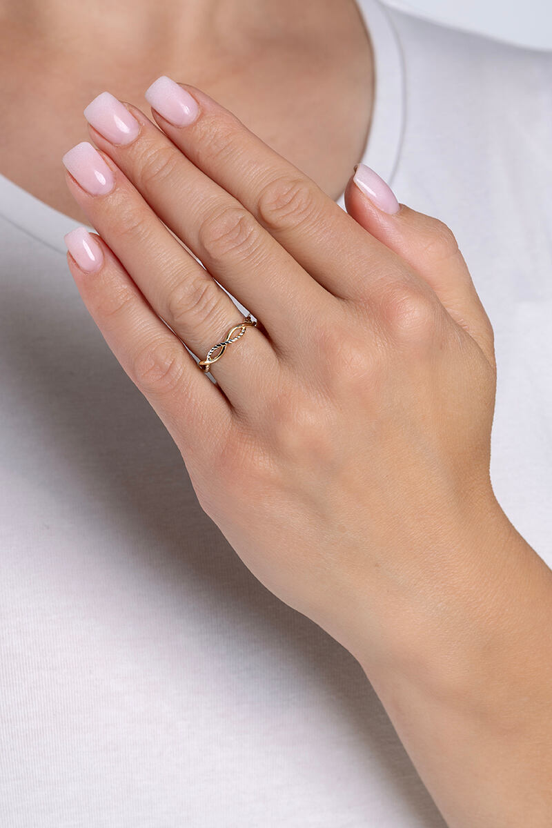 Zlatý prsten Vivendi ze žlutého a bílého zlata FNNNX29RGYW - Obrázek 3