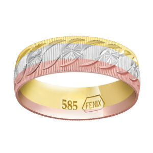 Zlatý snubní prsten Sapfo ze žlutého