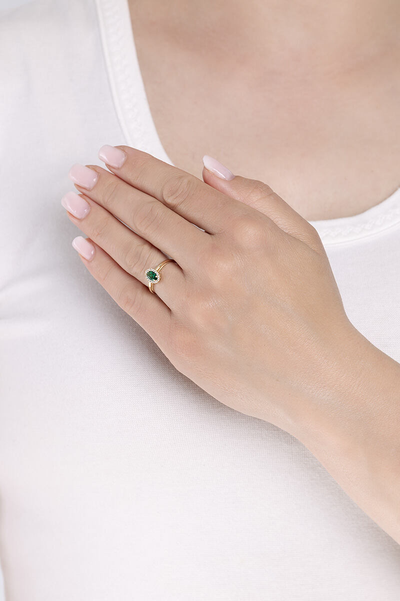 Zlatý prsten Naela ze žlutého zlata s Brilliance Zirconia FNNNF285RGYG - Obrázek 3