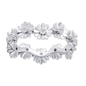 Stříbrný prsten kytičky Flow s Brilliance Zirconia ADDR3732RS