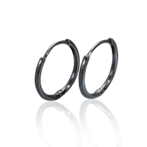 10439 Stříbrné náušnice KARIN 10 mm black