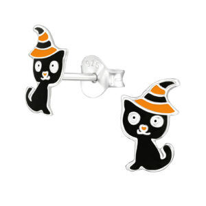 10717 Stříbrné náušnice KITTY WITCH