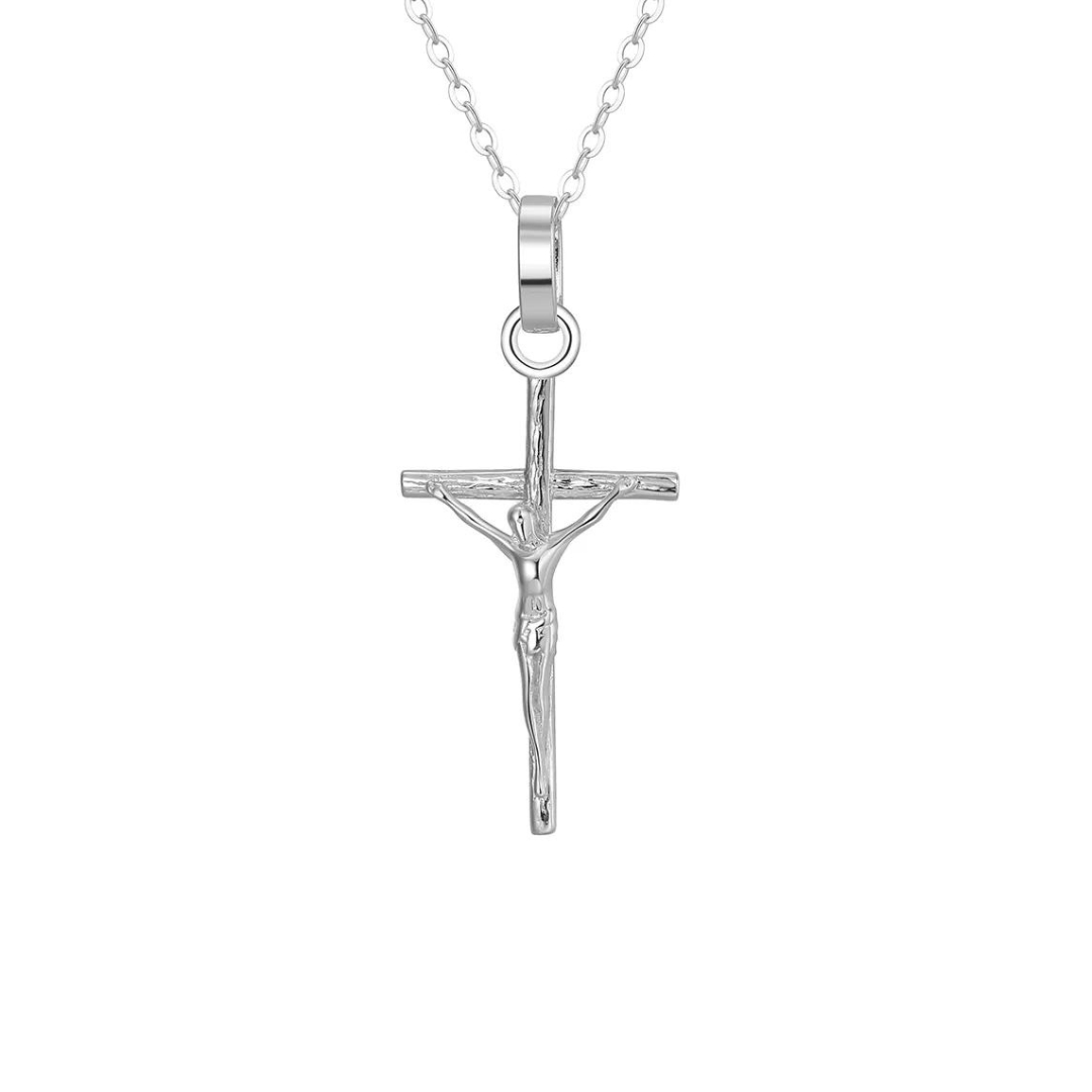 11213 Stříbrný řetízek s přívěskem JESUS