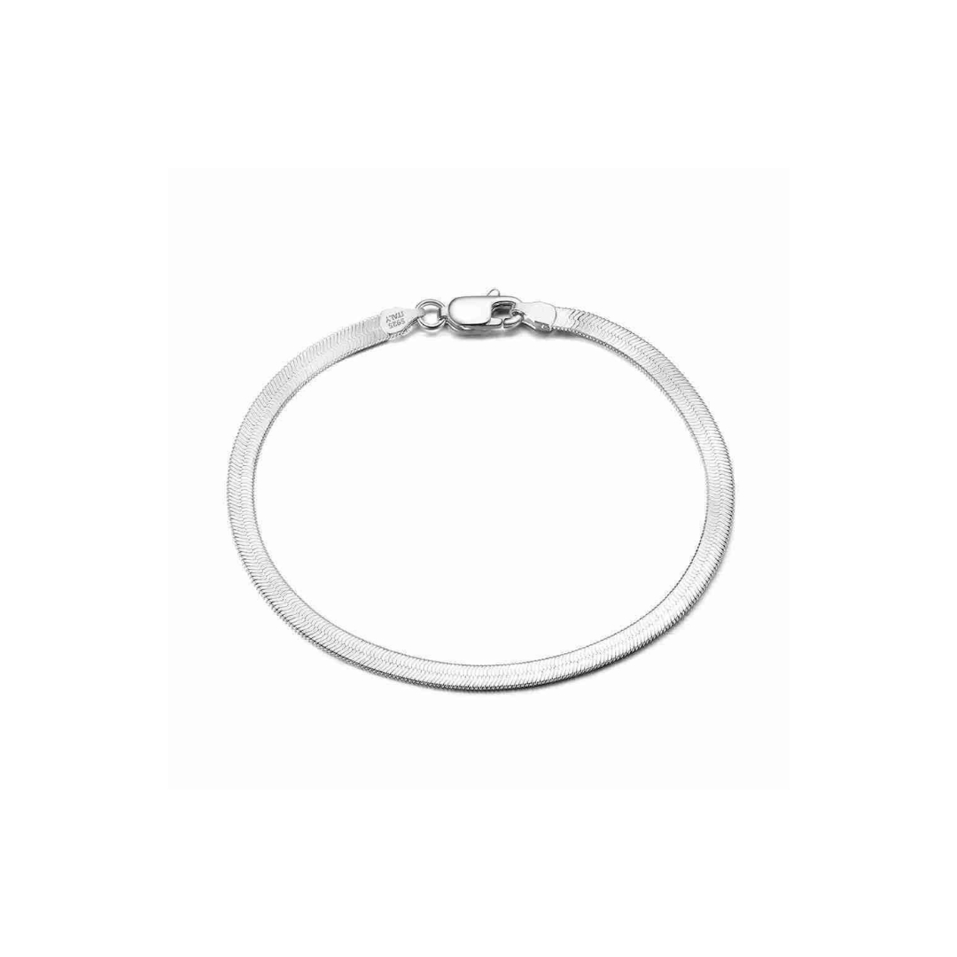 11237 Stříbrný náramek DYLAN 19 cm | šířka 3 mm