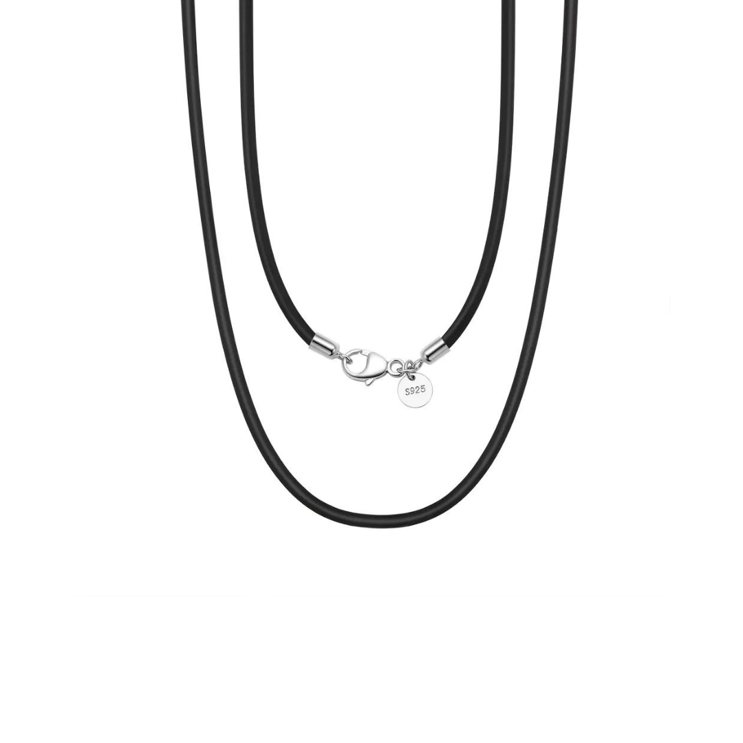 11567 Kožená černá šňůrka BRUNO 45 cm | šířka 2 mm