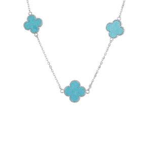 11823 Stříbrný řetízek s přívěsky LUCKY JAKE turquoise